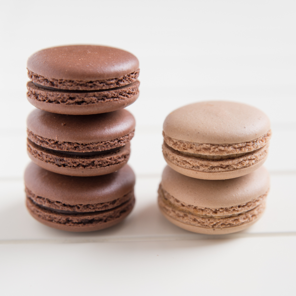 Macarons de chocolate.